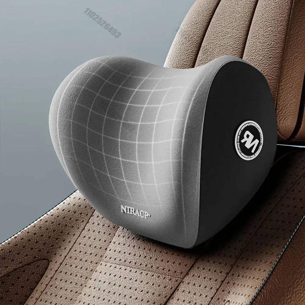 Car Headrest Lumbar Support Shoulder Pillow Memory Cotton Waist Interior