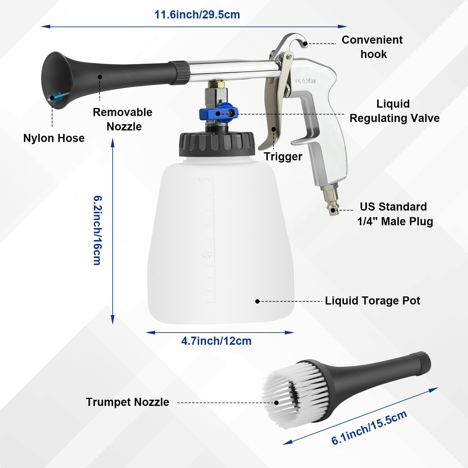 Professional Car Cleaning Gun: Lightweight & Durable with Water Spray Function
