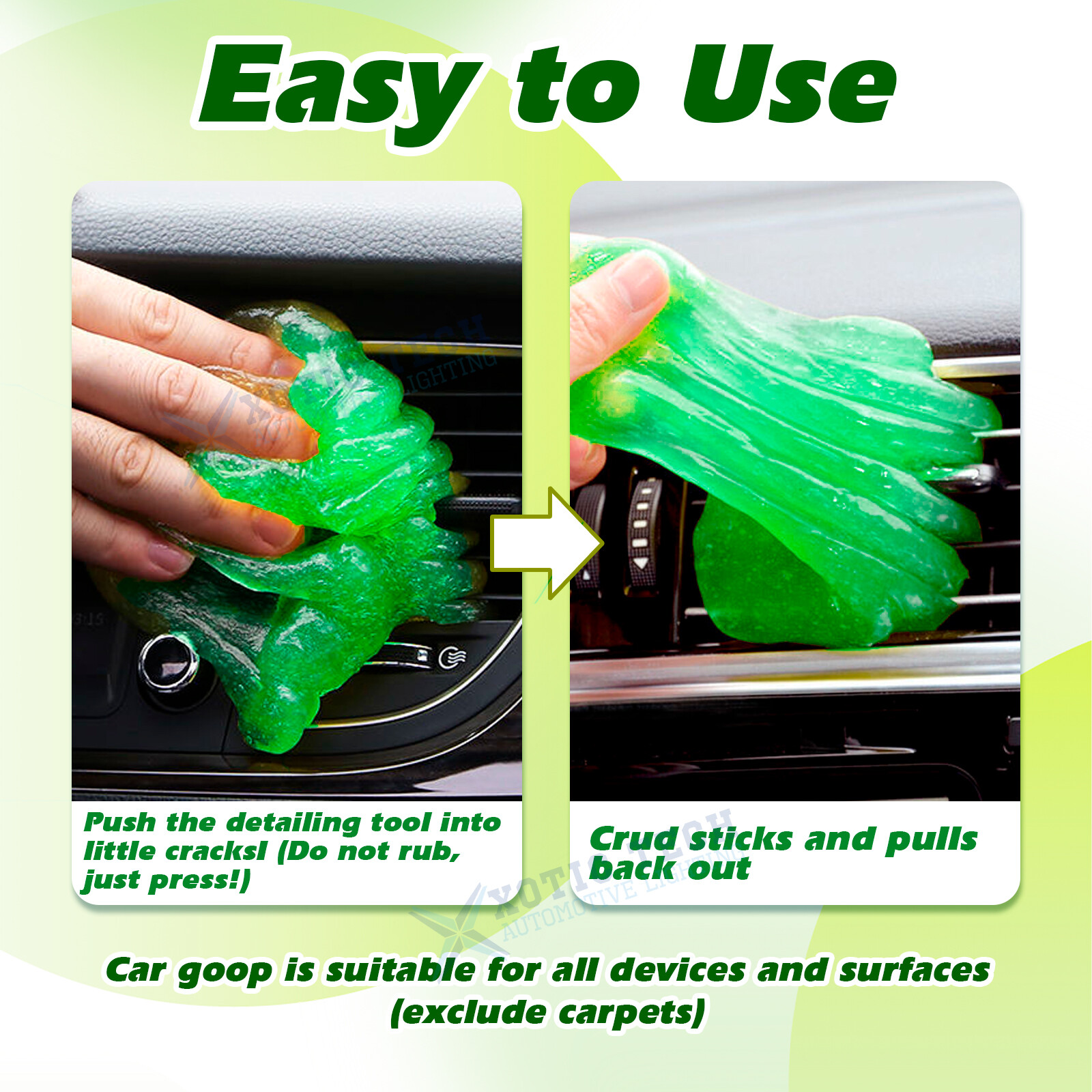 Dust Away Car Cleaning Gel Automotive Detail Putty Cleaning Slime for Laptops