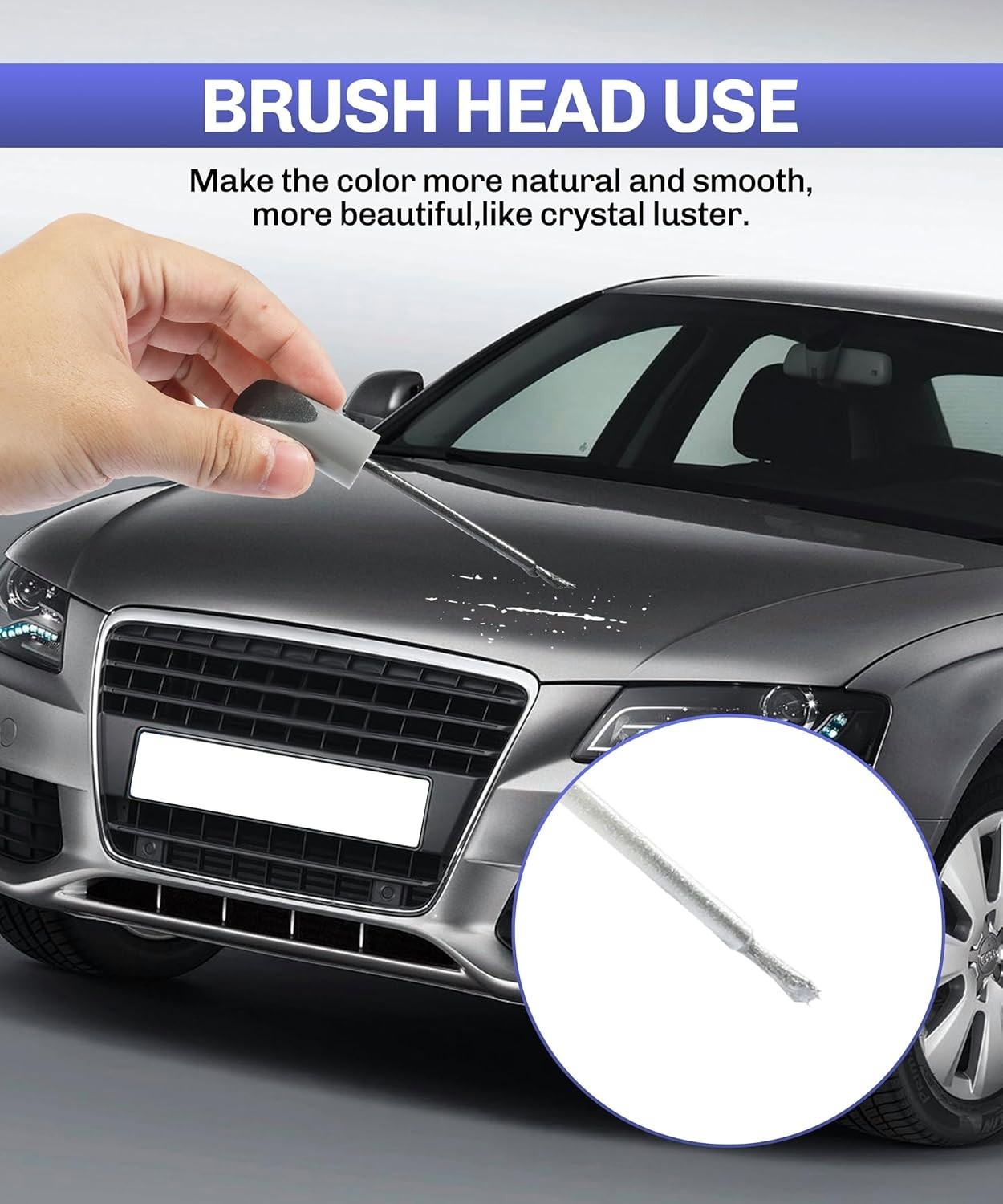 Precision Gray Paint Pen for Car Scratch Repair – Rust Resistant, Glossy Finish