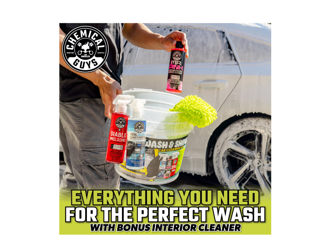 Chemical Guys Professional Wash & Shine Car Cleaning Kit (7 Essential Products)