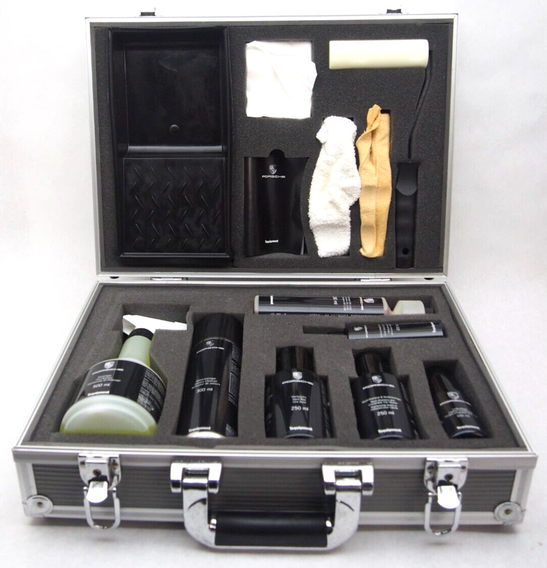 Porsche Tequipment Car Care Kit Cleaning w/ Aluminum Case Original 2000’s