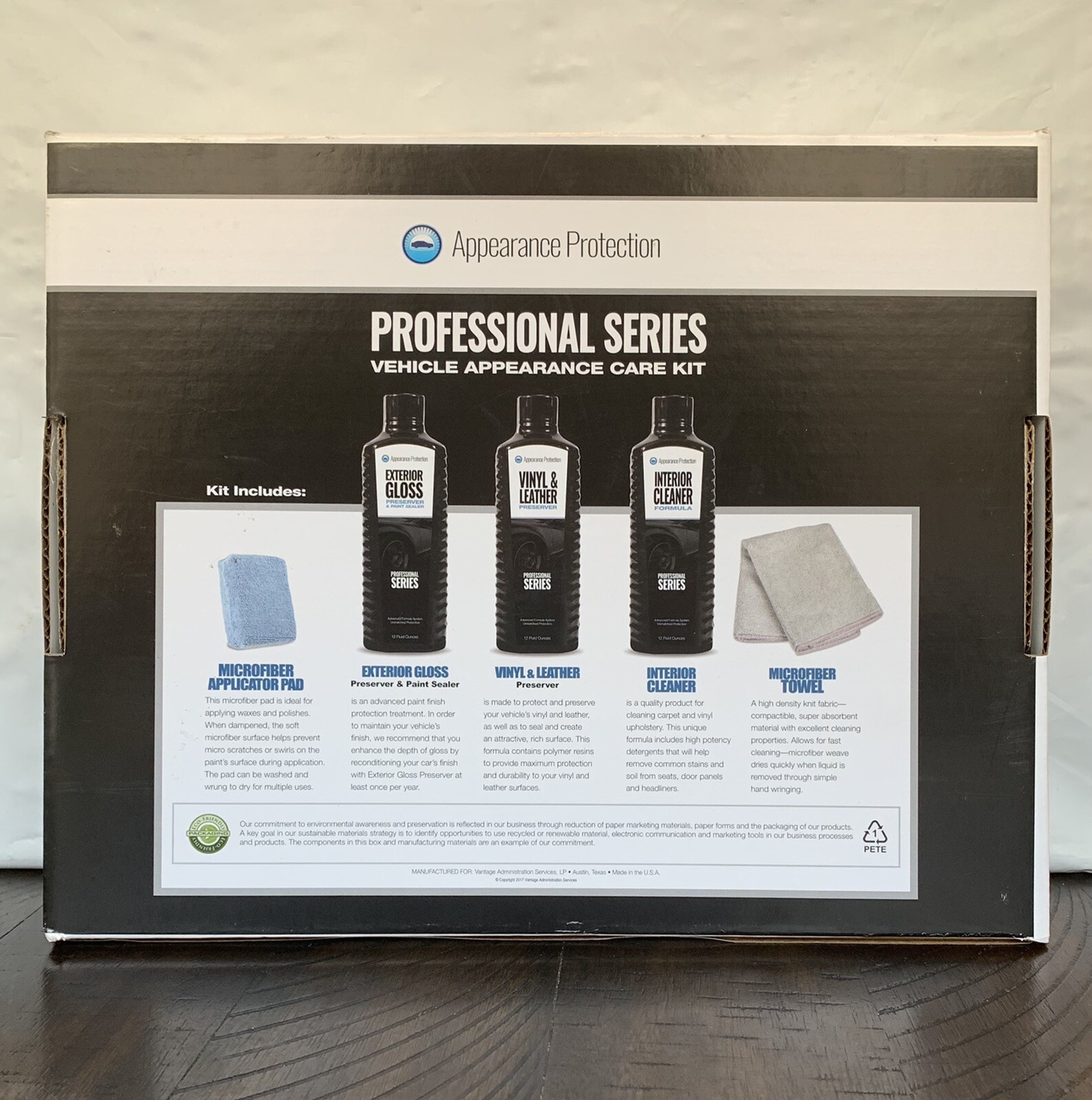 Professional serie vehicle appearence care kit car 5 products, advanced formula 