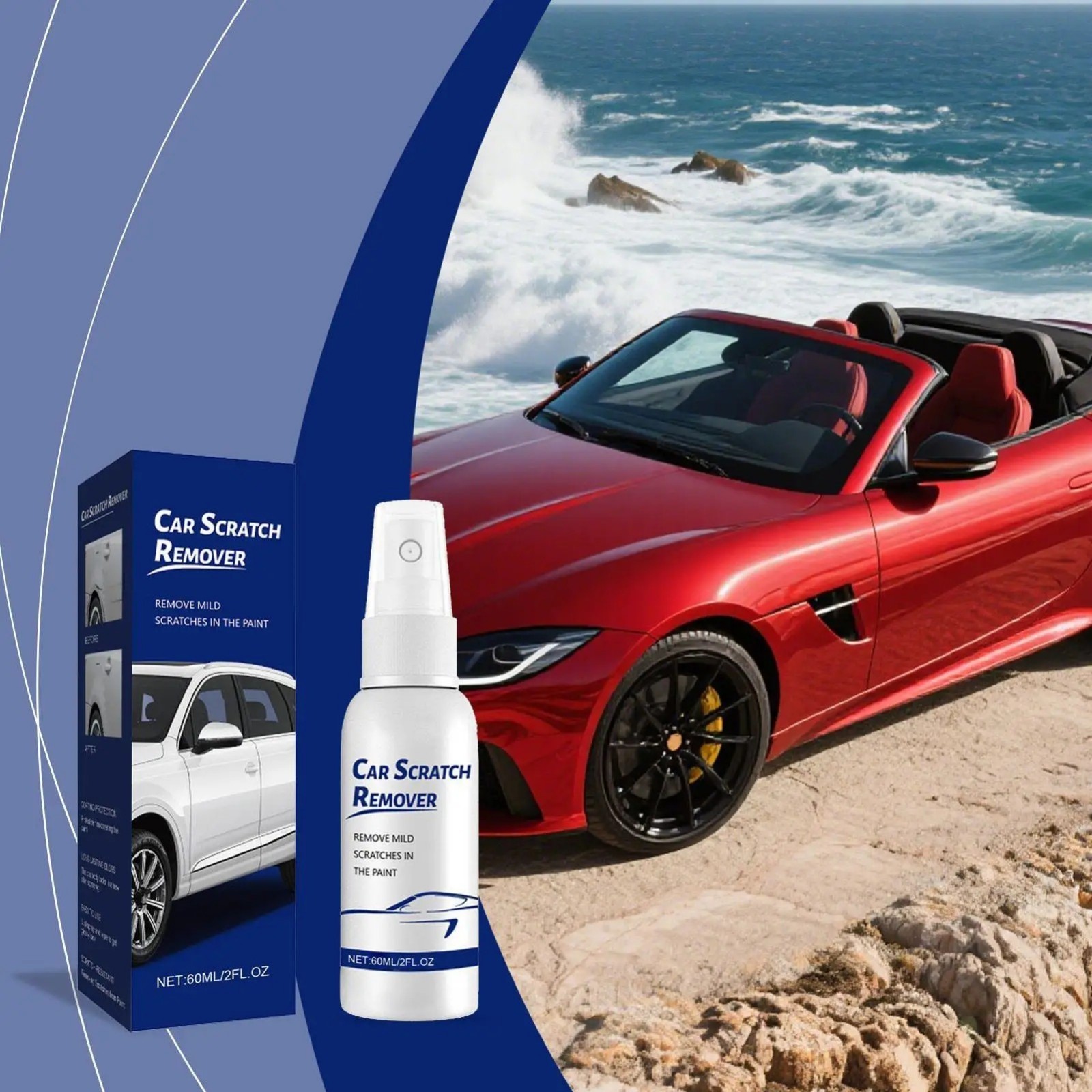 Car Scratch Care Spray, Car Scratch Remover, Scratches in The P丨US