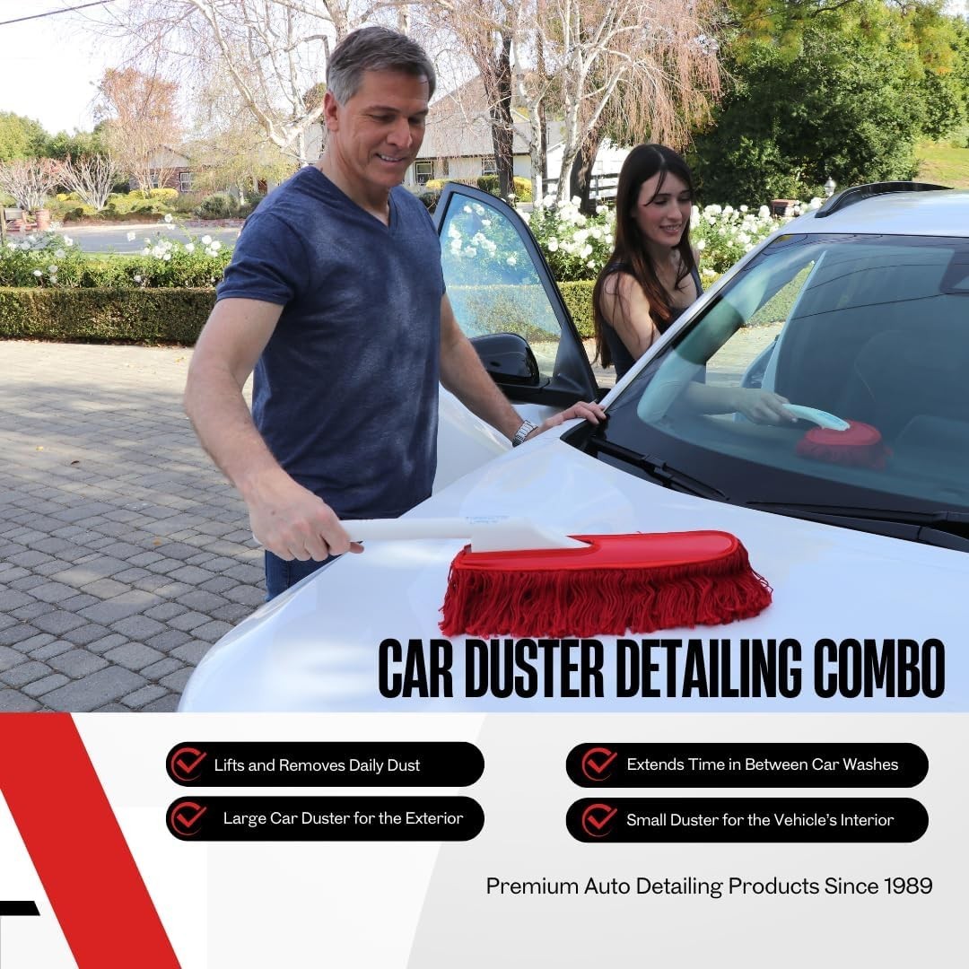 Ultimate Car Duster Kit with Plastic Handle – Efficient, Eco-Friendly Cleaning