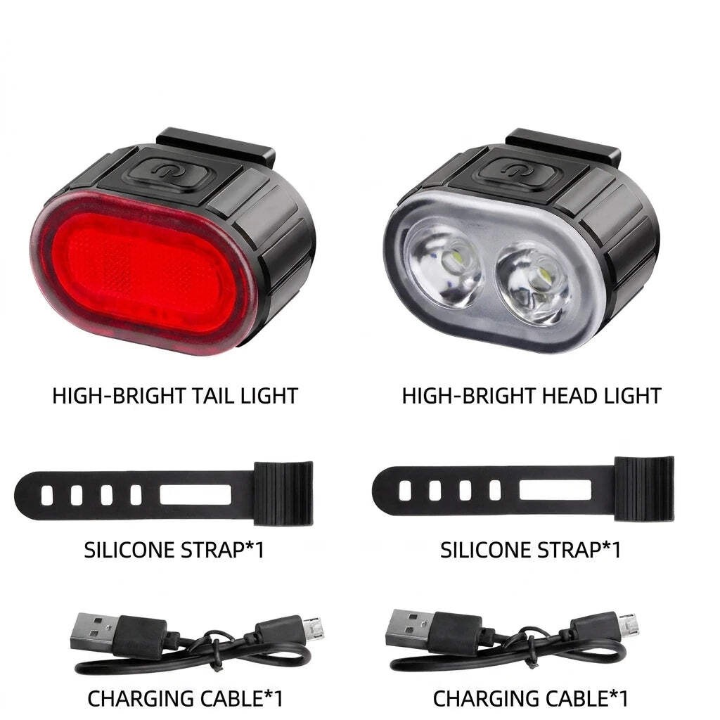 Bike Lighting Front and Rear Lights Bicycle Lamp Led Cycling Light