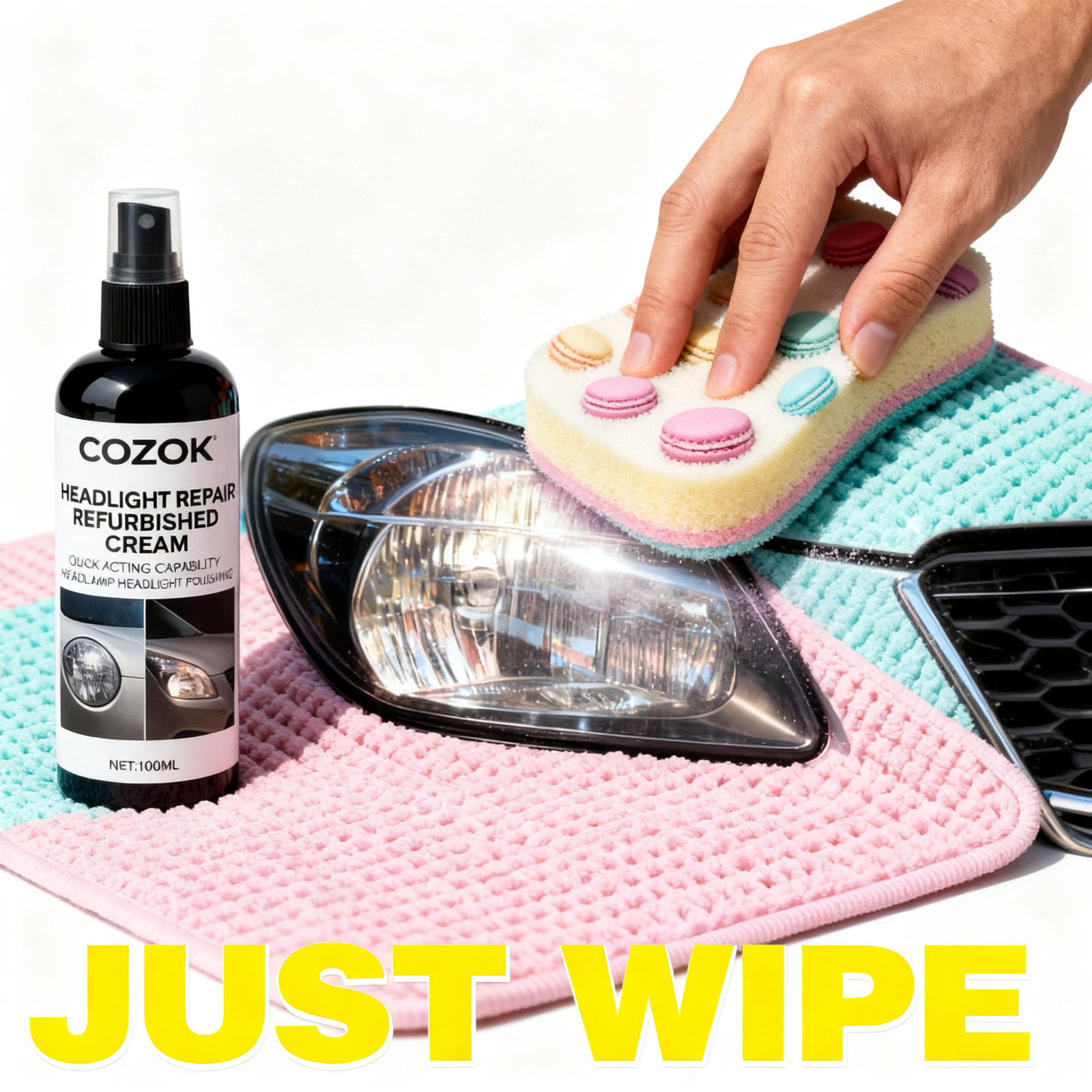 COZOK Classic Car Headlight Restorer – Gentle Cream Revives Vintage Lenses