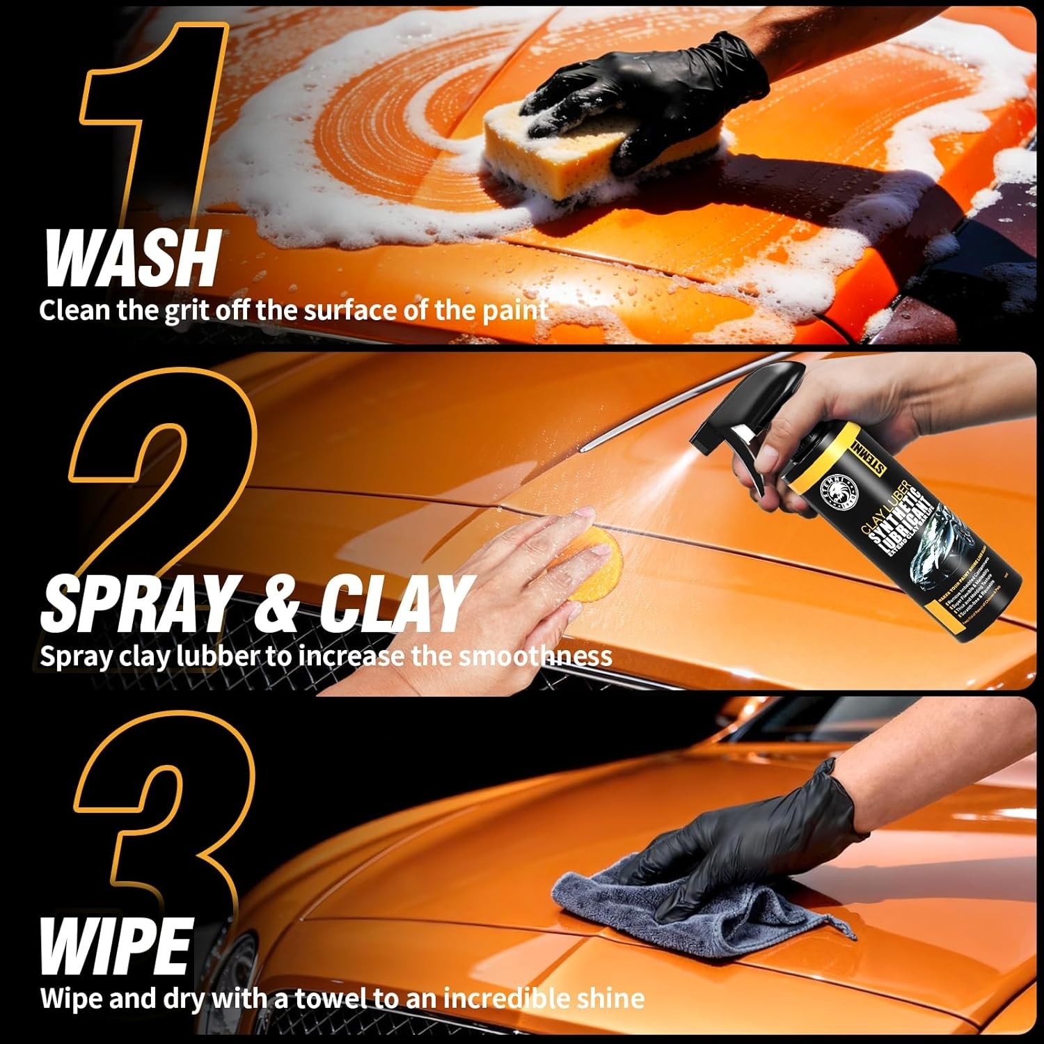 10 Pack Car , Grade Clay Bars Auto Detailing, Clay Luber Synthetic Lubricant…