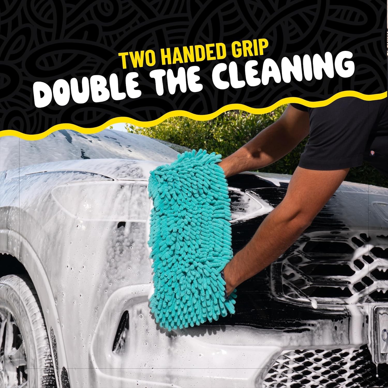 Chemical Guys – Big Noodle Grip & Glide 2-Handed Wash Mitt XL Wash Mitt