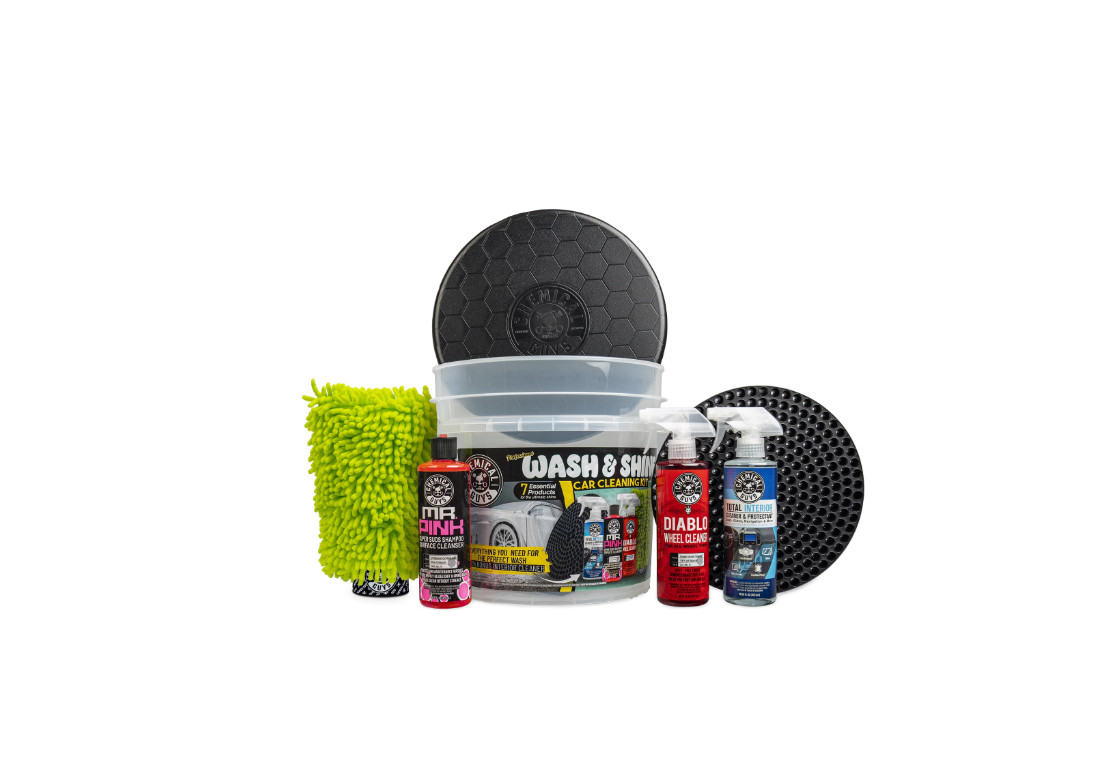 Chemical Guys Professional Wash & Shine Car Cleaning Kit (7 Essential Products)