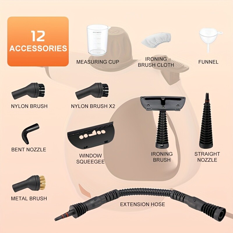 2500W Car Steamer Detailing High Pressure Handheld Steam Cleaner Tank Portable