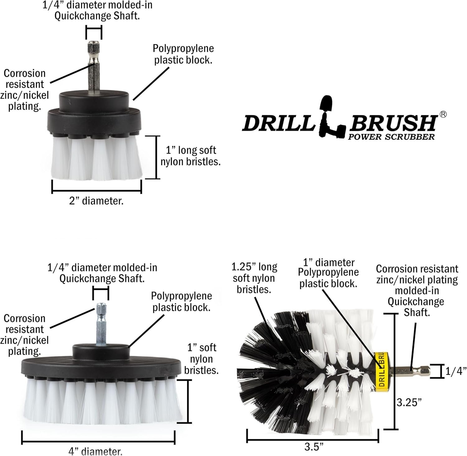 Car Detailing Brush Set with Soft Bristle Attachments for Interior Cleaning