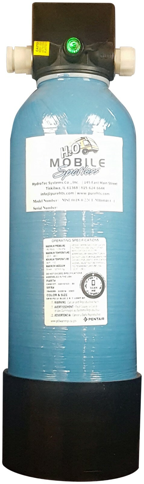 2800 grain Mobile Spotless Car Wash rinse water system, with Quality Light