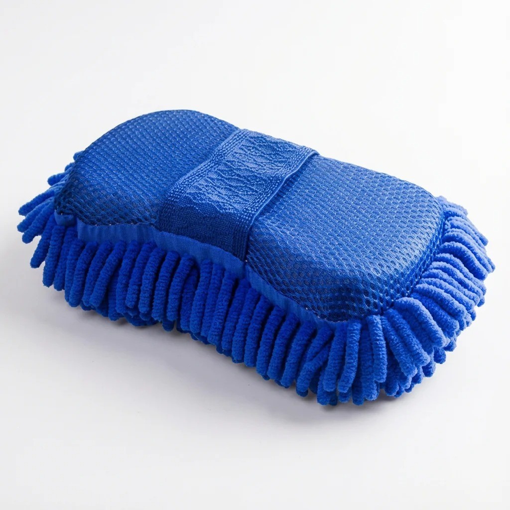 Chenille Microfiber Car Wash Sponge Dual Side Scratch Free Auto Cleaning Block