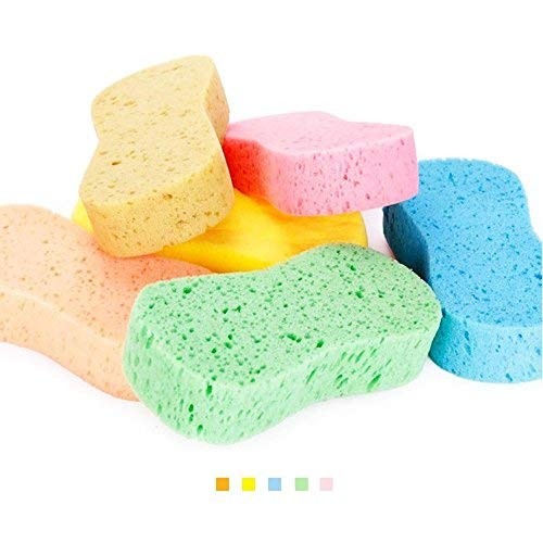 Lantee Large Sponges – Car Cleaning Supplies – Big 10 Pcs Large, 5 Colors
