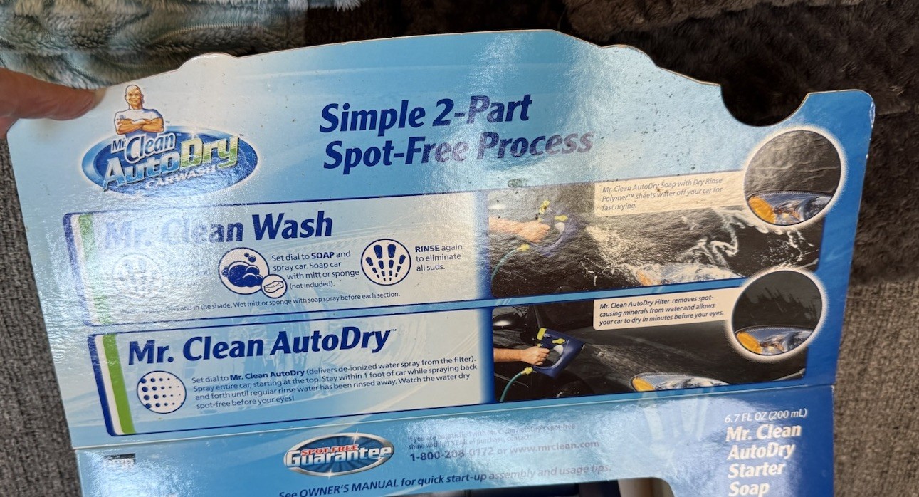 Mr Clean Auto Dry Car Wash Spray System w/ Soap Starter Filter Touchless Kit New