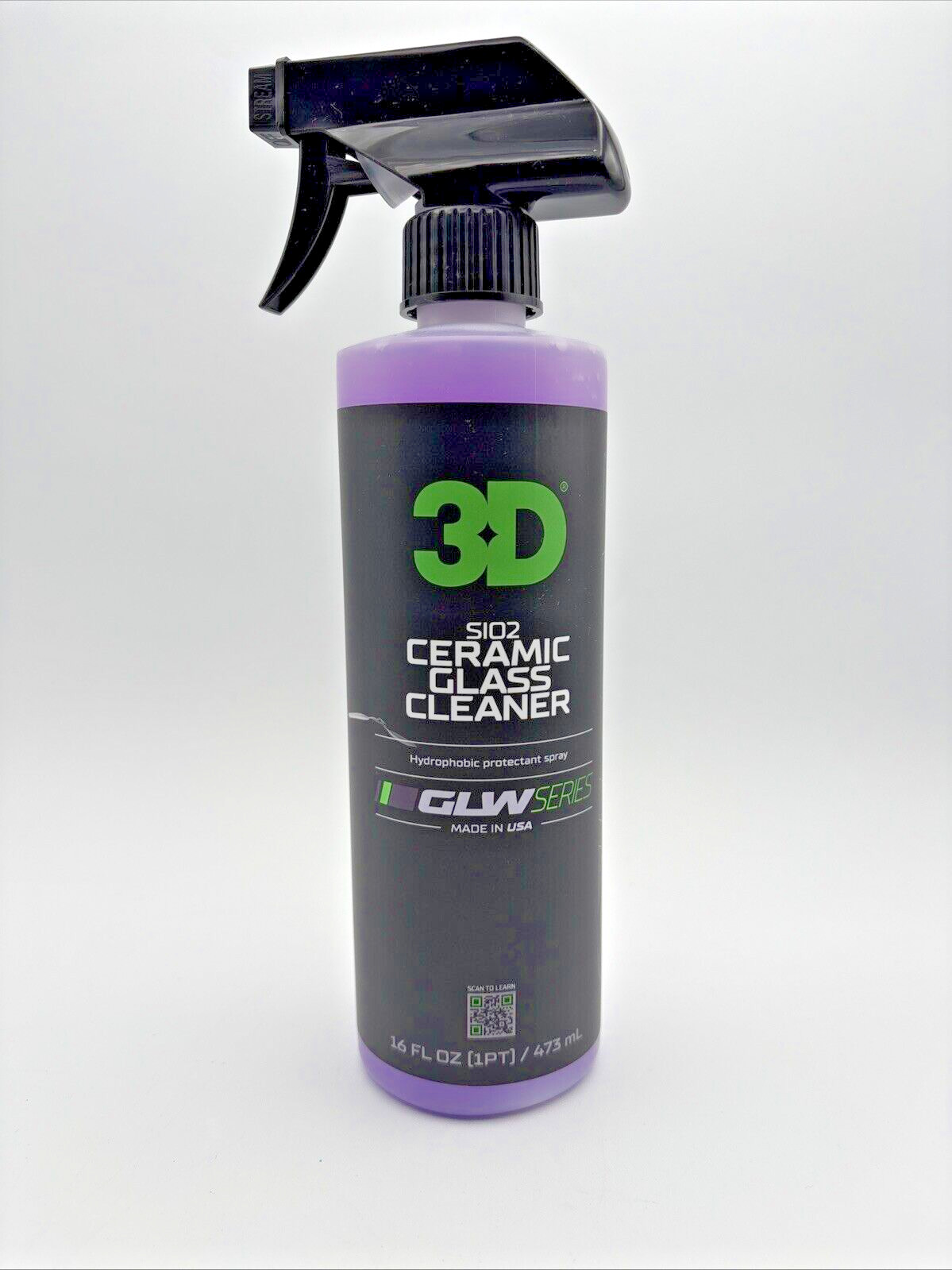 3D GLW Series Sio2 Ceramic Glass Cleaner 16oz Rain Repellent USA