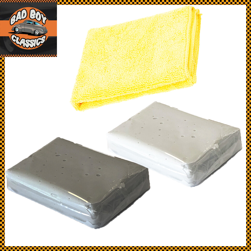 Clay Bar Kit For Car Pre Wax Polish Detailer Treatment Inc Microfibre Cloth