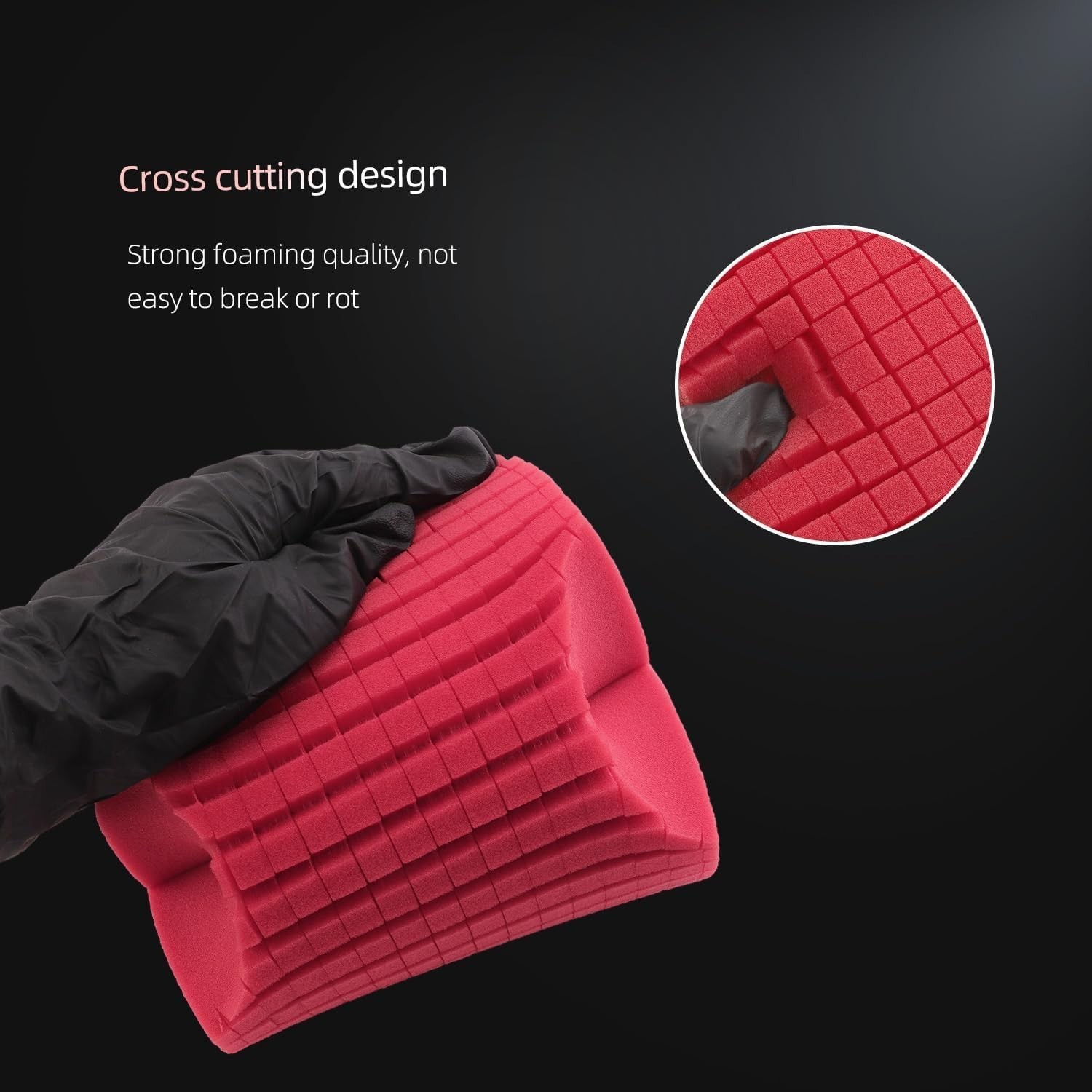 Car Wash Sponge 3 Pack Large Red Scratch-Free Cleaning Sponges for Auto and S…