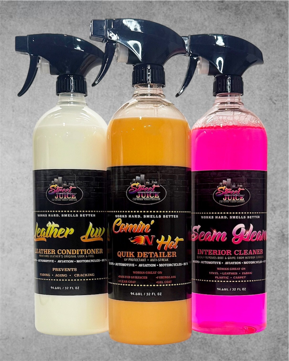 Tri-Power 3 TP-3 Street Juice Products Car Care Kit 32oz (3 Pack)
