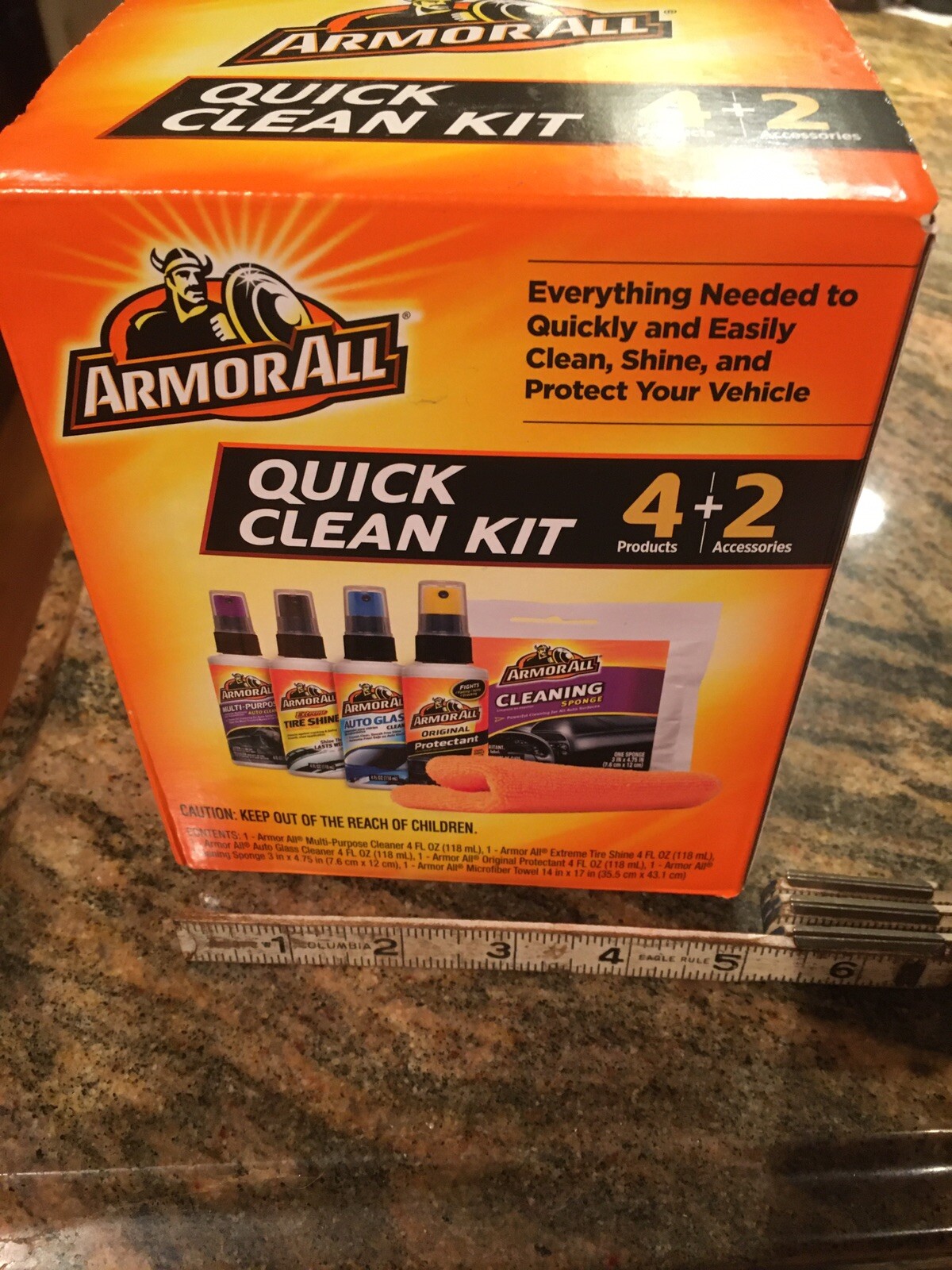 ArmorAll Quick Clean Car Kit with 4 Products + 2 Accessories NEW, Never Opened