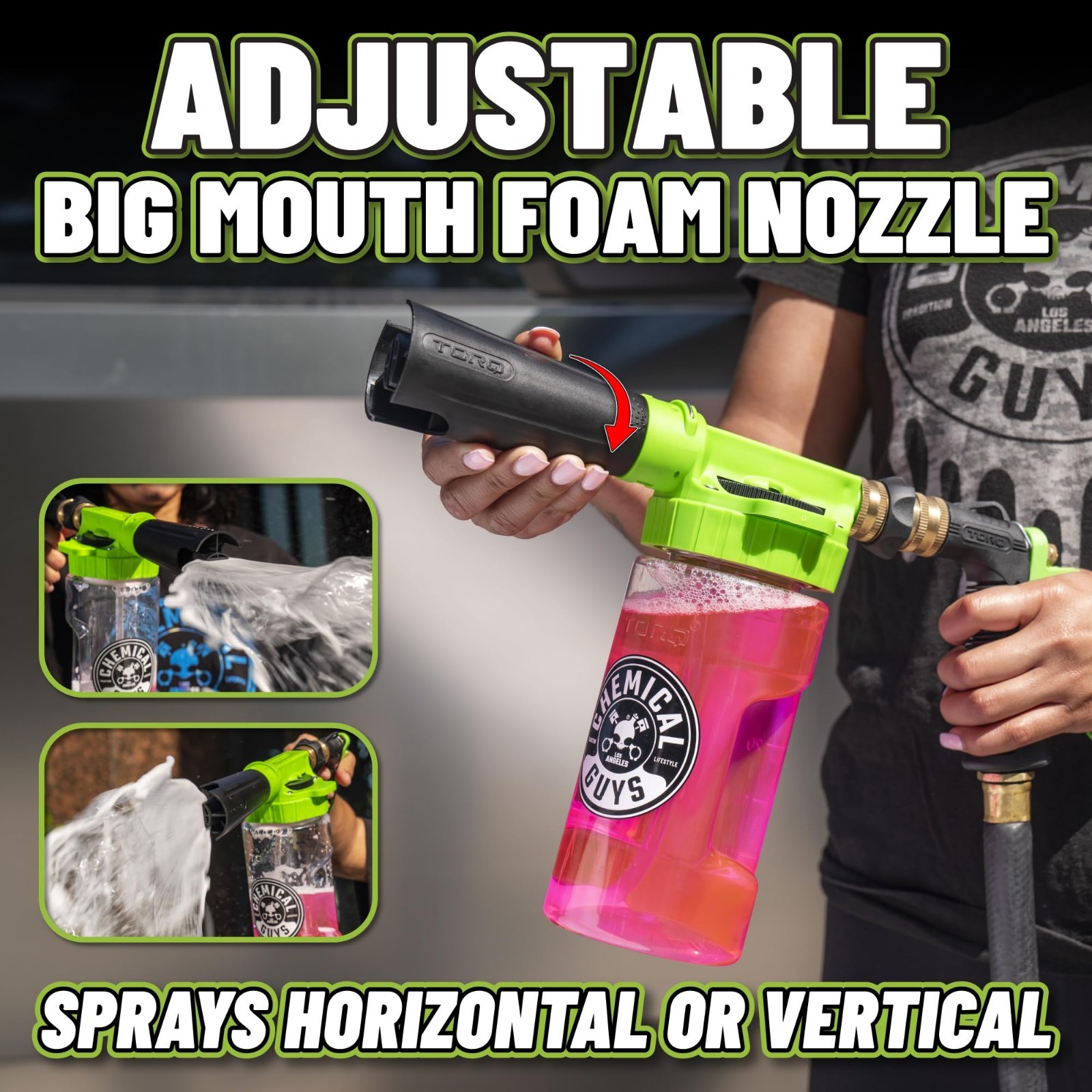 10-Piece Car Wash Kit with Foam Gun, Bucket & 3 Car Care Products – Garden Hose