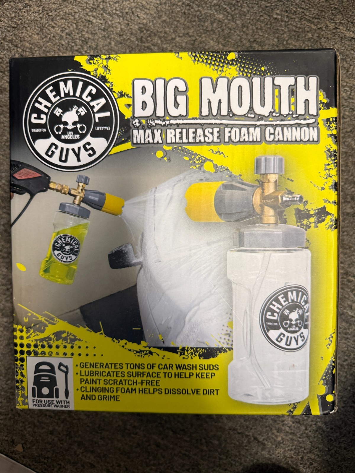 Chemical Guys EQP324 Big Mouth Max Release Foam Cannon For Pressure Washers