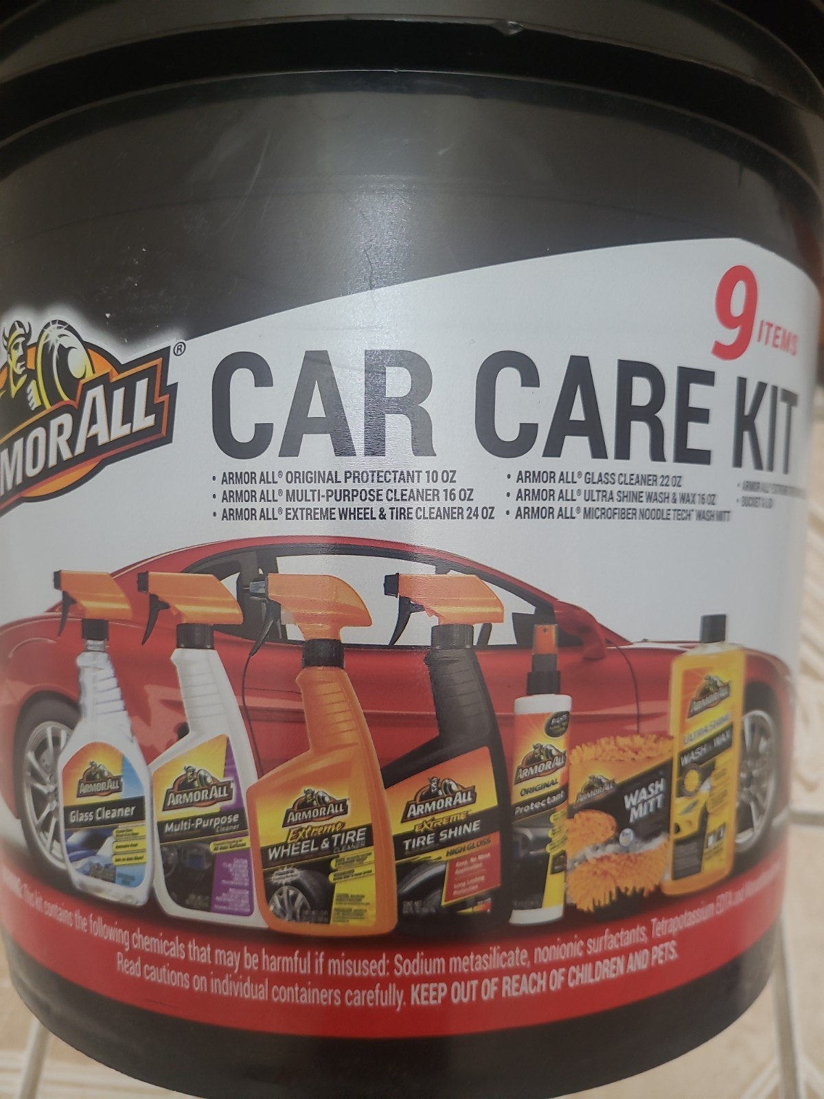 Armor All Car Care Kit – 9 Items – Includes Wash, Wax, Tire Shine & More – New