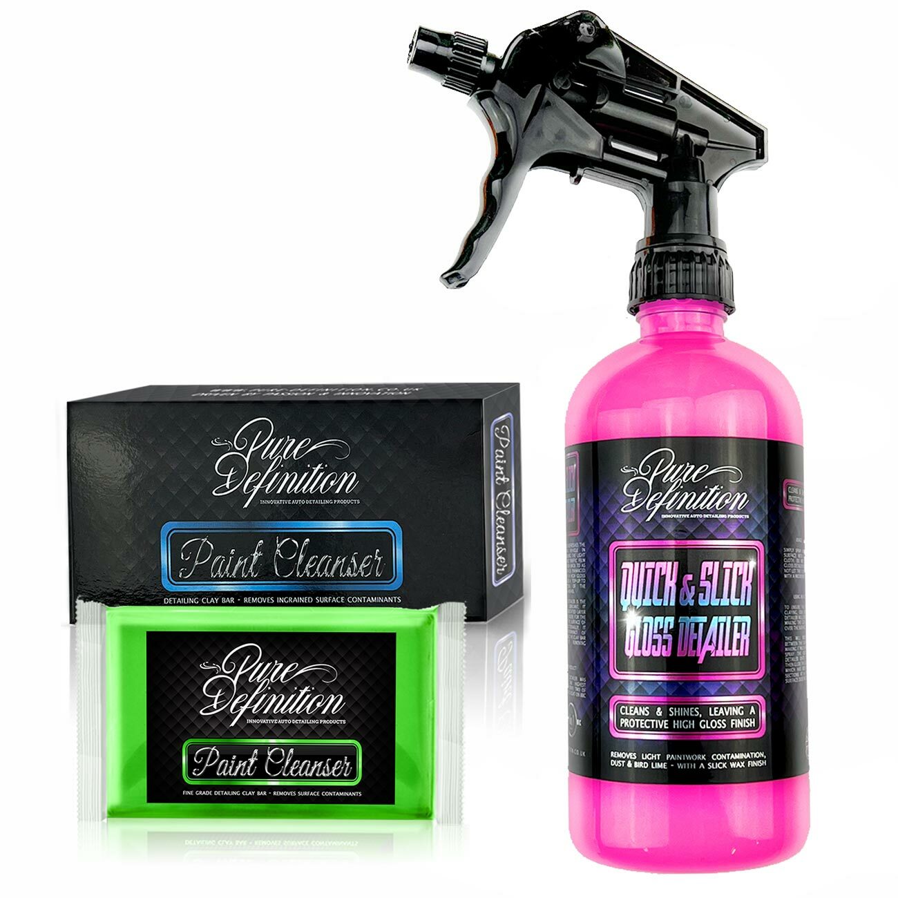 Car Clay Bar Quick Detailer Kit Auto Detailing Claybar Cleaning Pure Definition