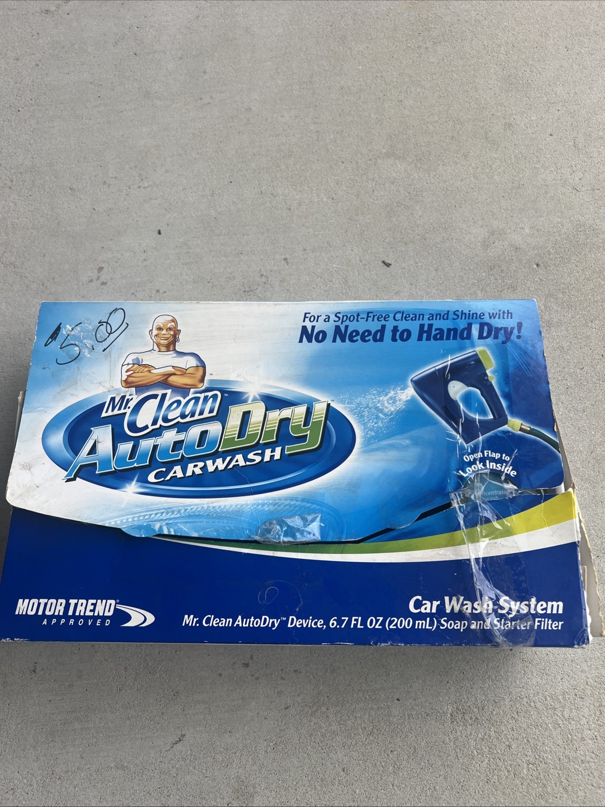 Mr. Clean AutoDry Car Wash System Starter Kit With Soap And Filter Open Box