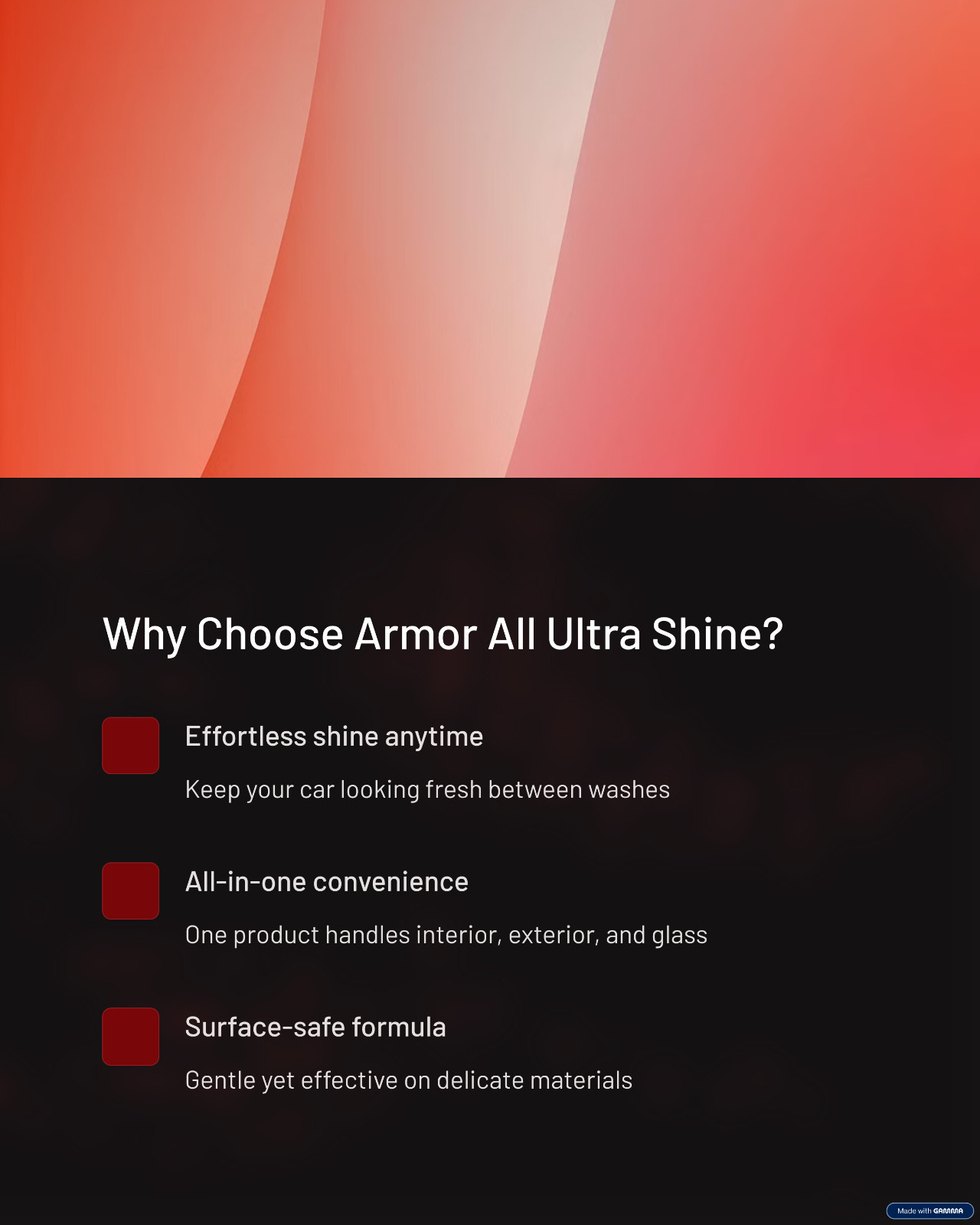 Armor All 3 in 1 Ultra Shine Detailer 22oz Car Cleaner Spray Wax Protect Pk of 2