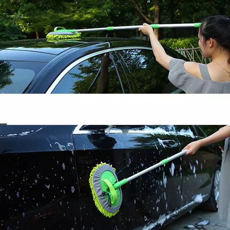 Microfiber Wax Auto Dust Car Wash Mop Cleaning Cleaner Brush Tool Telescoping