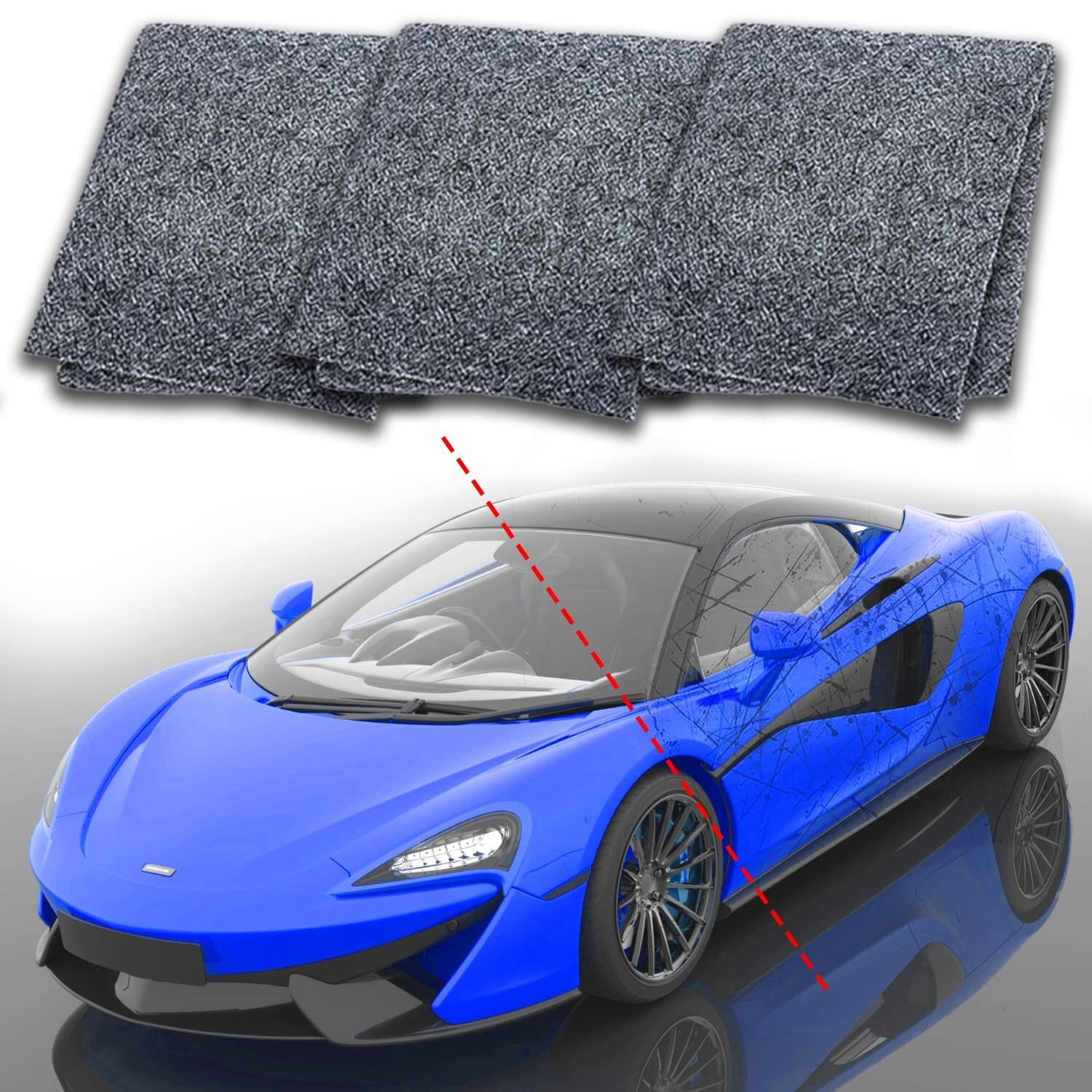 RSFUUIE 3 PCS Nano Sparkle Cloth for Car Scratches – Automotive Nano Magic Cloth