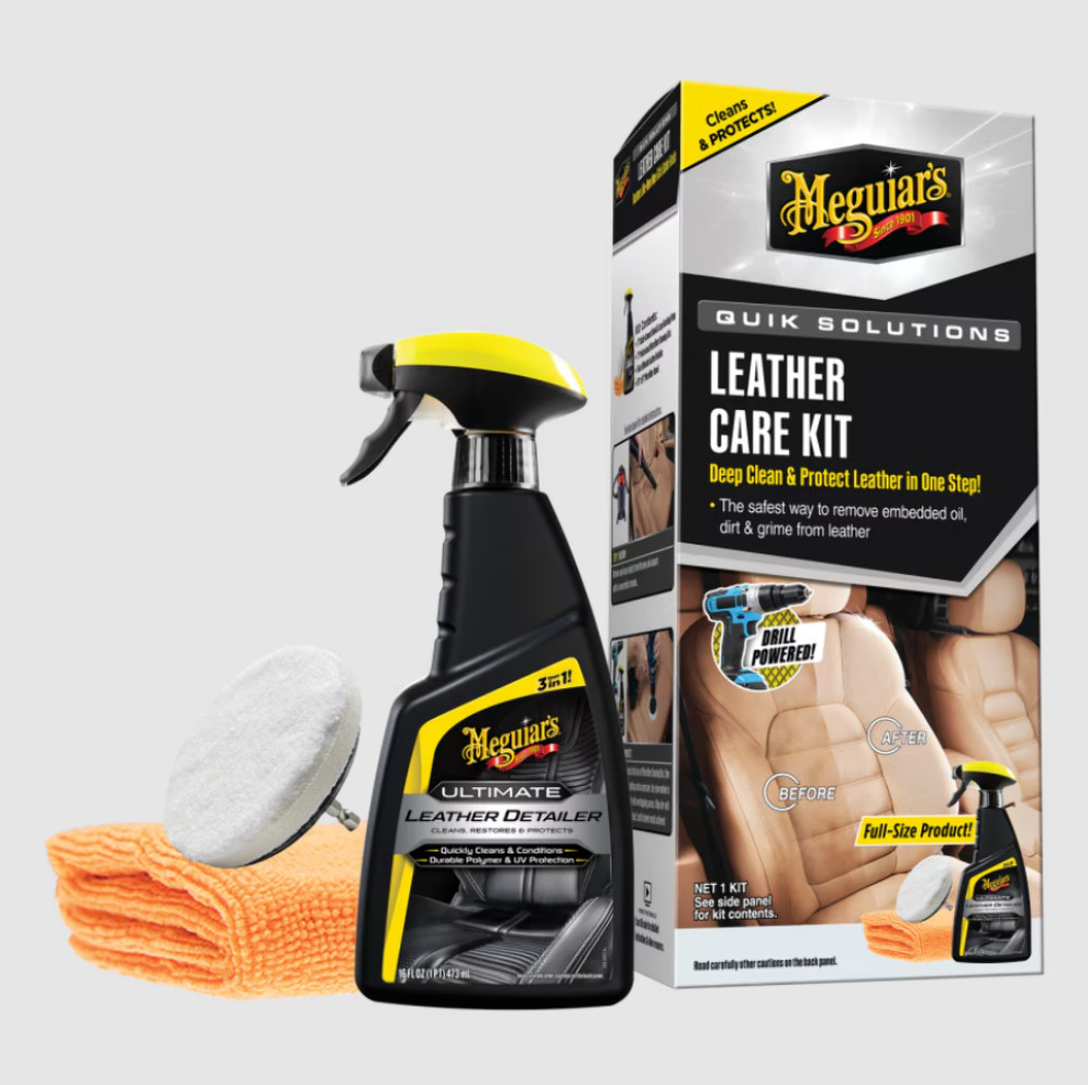 Meguiar’s Leather Care Kit Microfiber to Effectively Deep Clean Nourish G55266