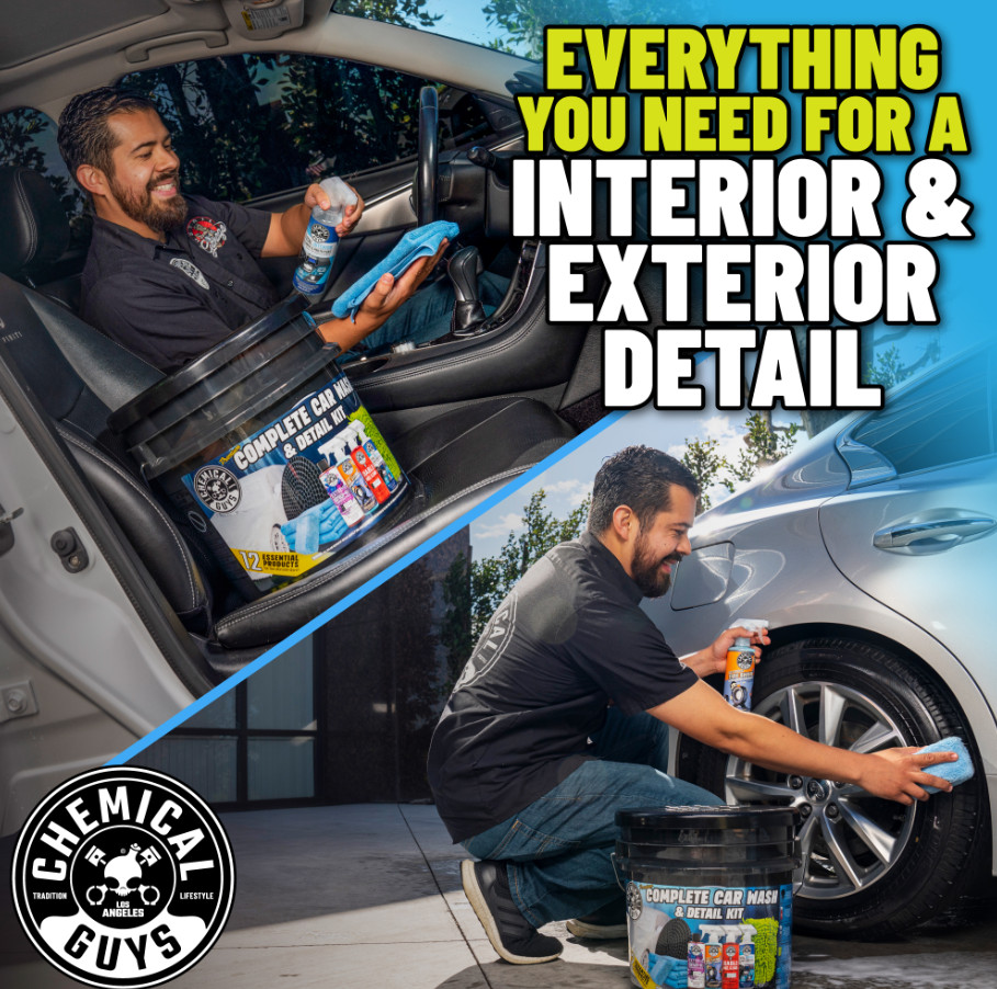 Chemical Guys 12-Piece Premium Car Wash & Detailing Kit with Bucket and Lid