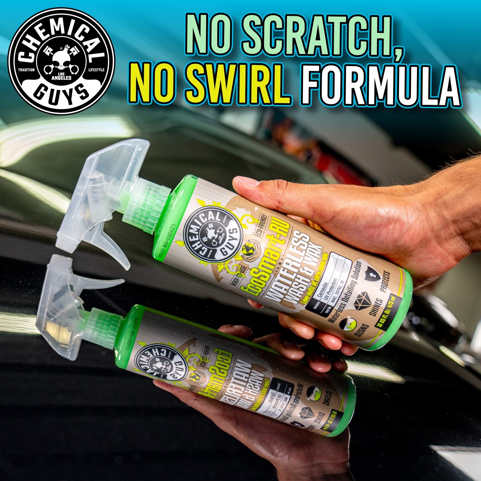 Car Wash Waterless EcoSmart 128 fl oz 1 Gallon Chemical Guys WAC707RU Ready Safe