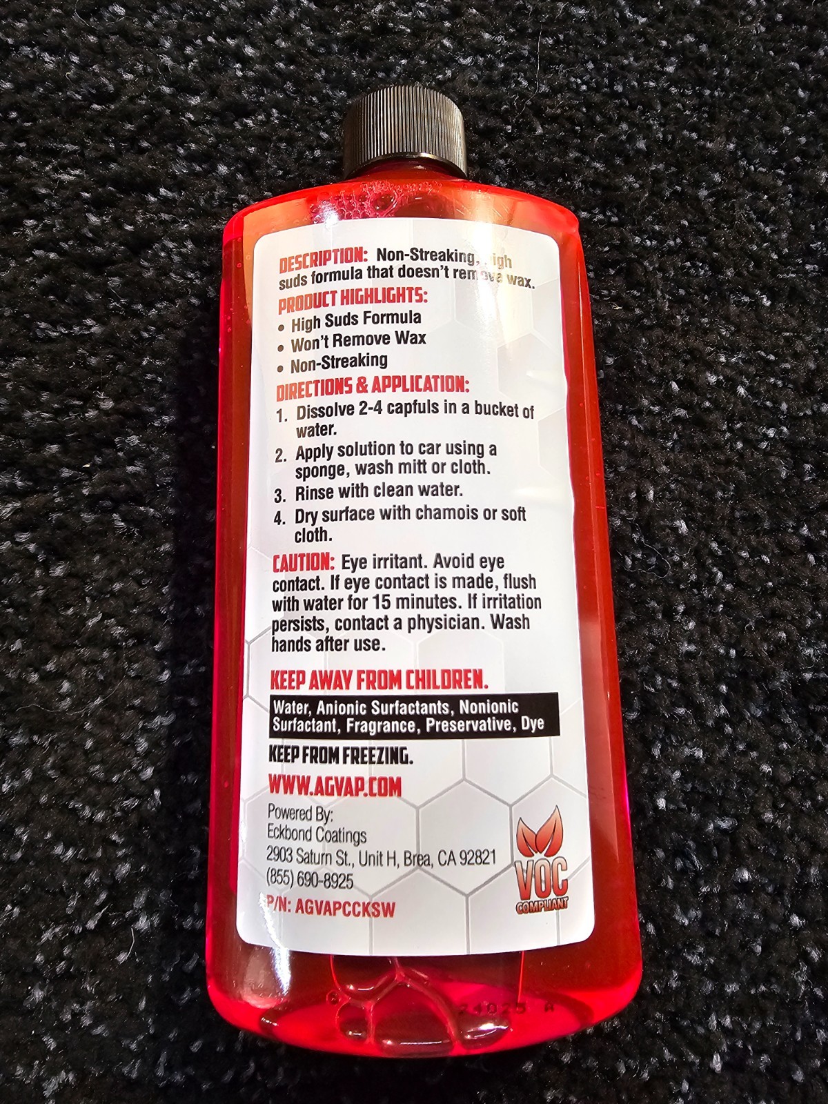 AG VAP Superior Appearance Auto Soap, Interior/Exterior Detailer & Glass Cleaner