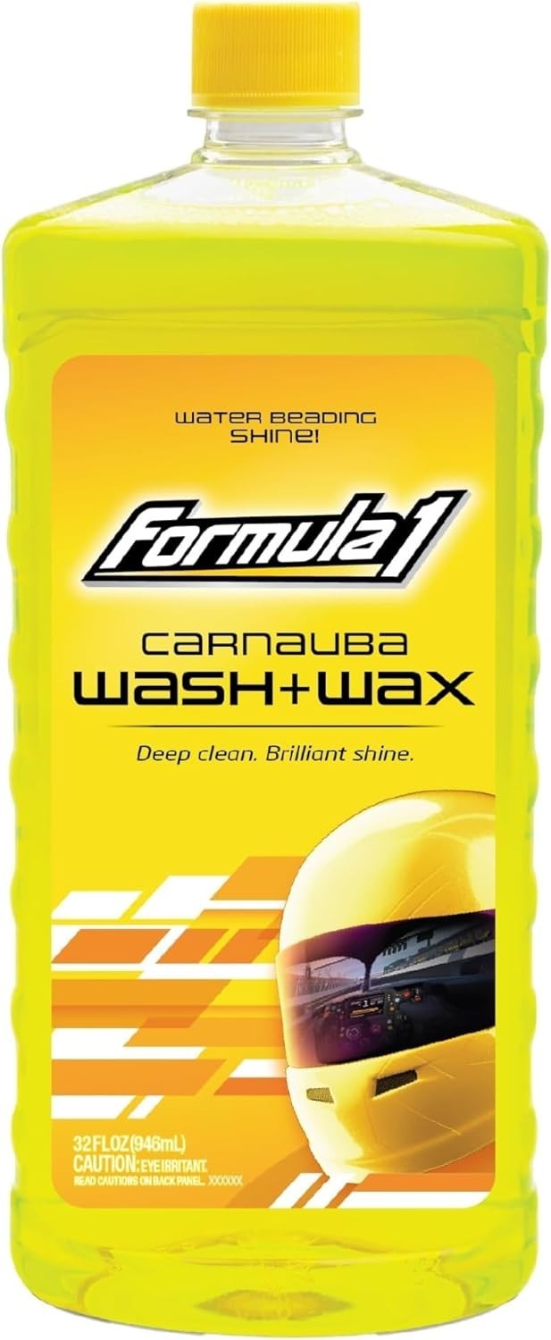 Car Wash and Carnauba Wax, 2-in-1 Car Cleaning Soap for Auto Detailing, Remov…