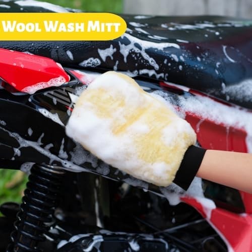 6-Piece Motorcycle Cleaning Brush Kit – Detailing Wash Set with Easy Reach Brush