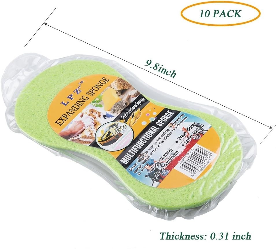 Huvai Multi-Color Car Wash Sponges 10 Pack Reusable Foam Cleaning Tools