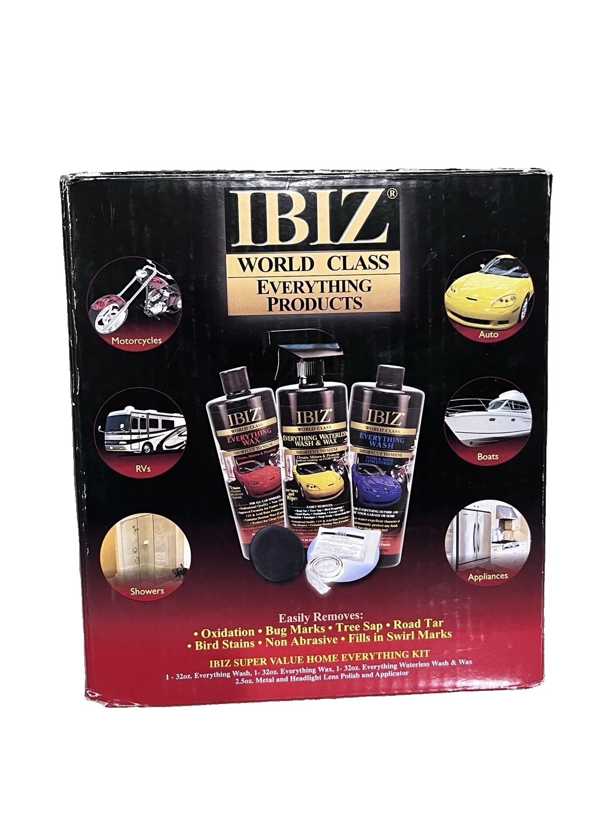 IBIZ World Class Everything Products Car Wash & Wax Polish NEW
