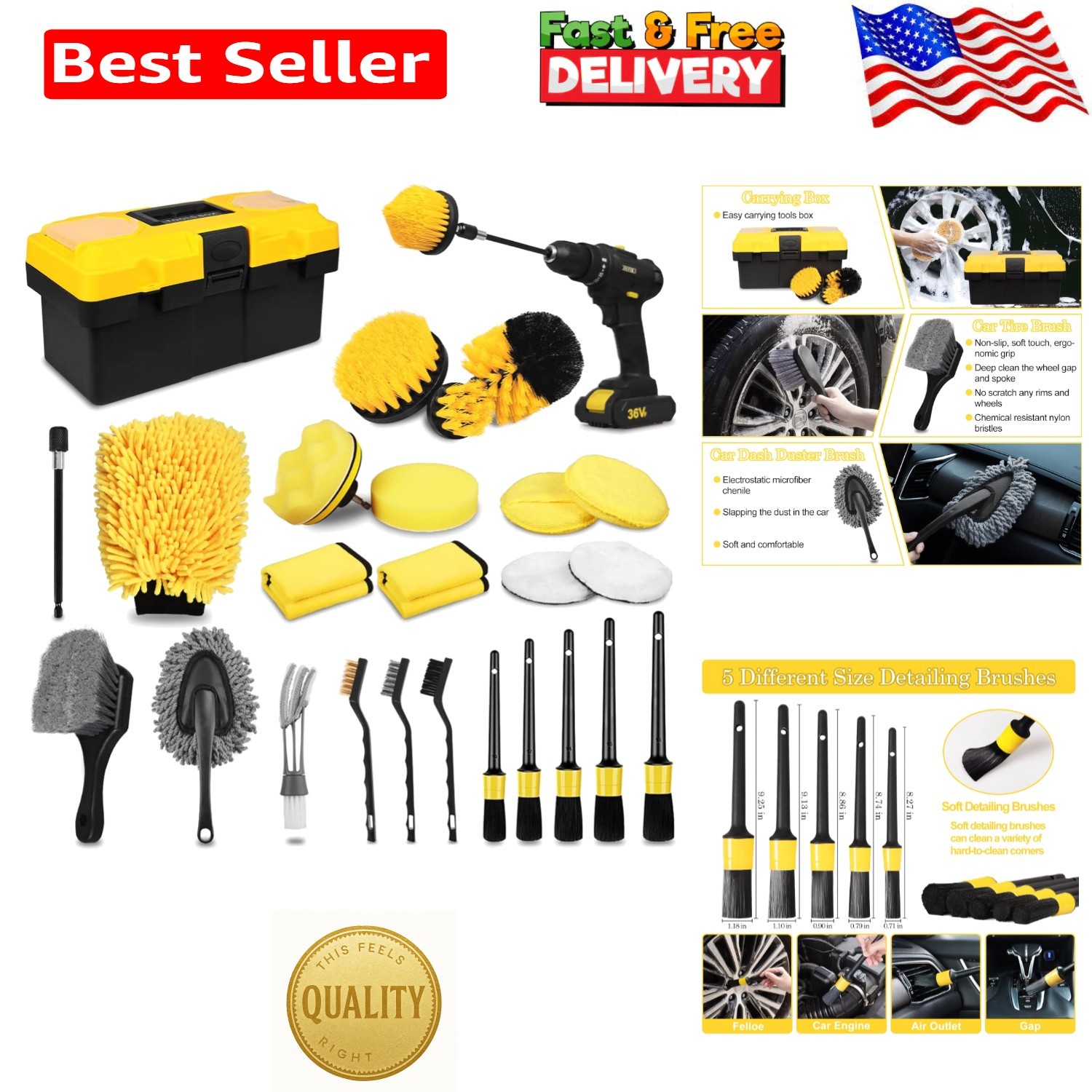 Comprehensive 27PCS Car Detailing Kit: Perfect for Enthusiasts and Professionals