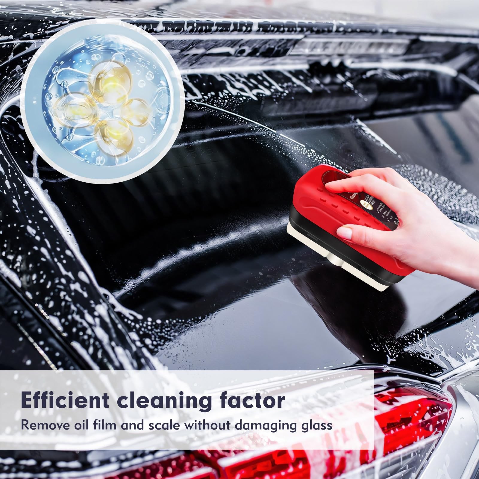 Automotive Oil Film Cleaning Brush, Car Glass Cleaner Oil…