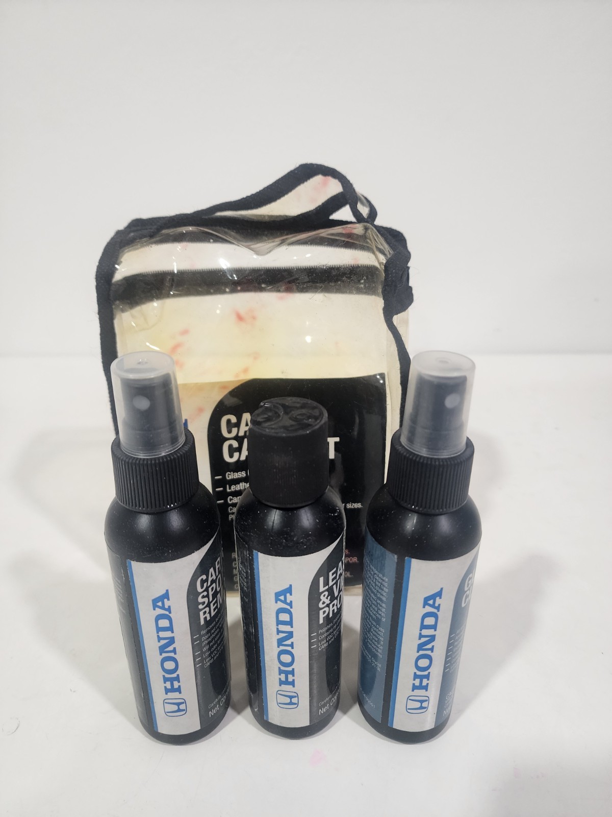 Genuine Honda Car Care Kit 08700-9211 Clear Storage Bag Glass Leather Carpet