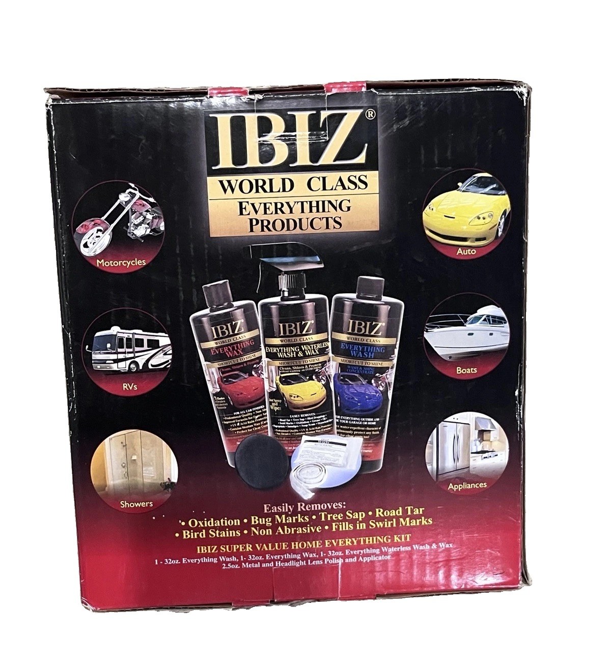 IBIZ World Class Everything Products Car Wash & Wax Polish NEW