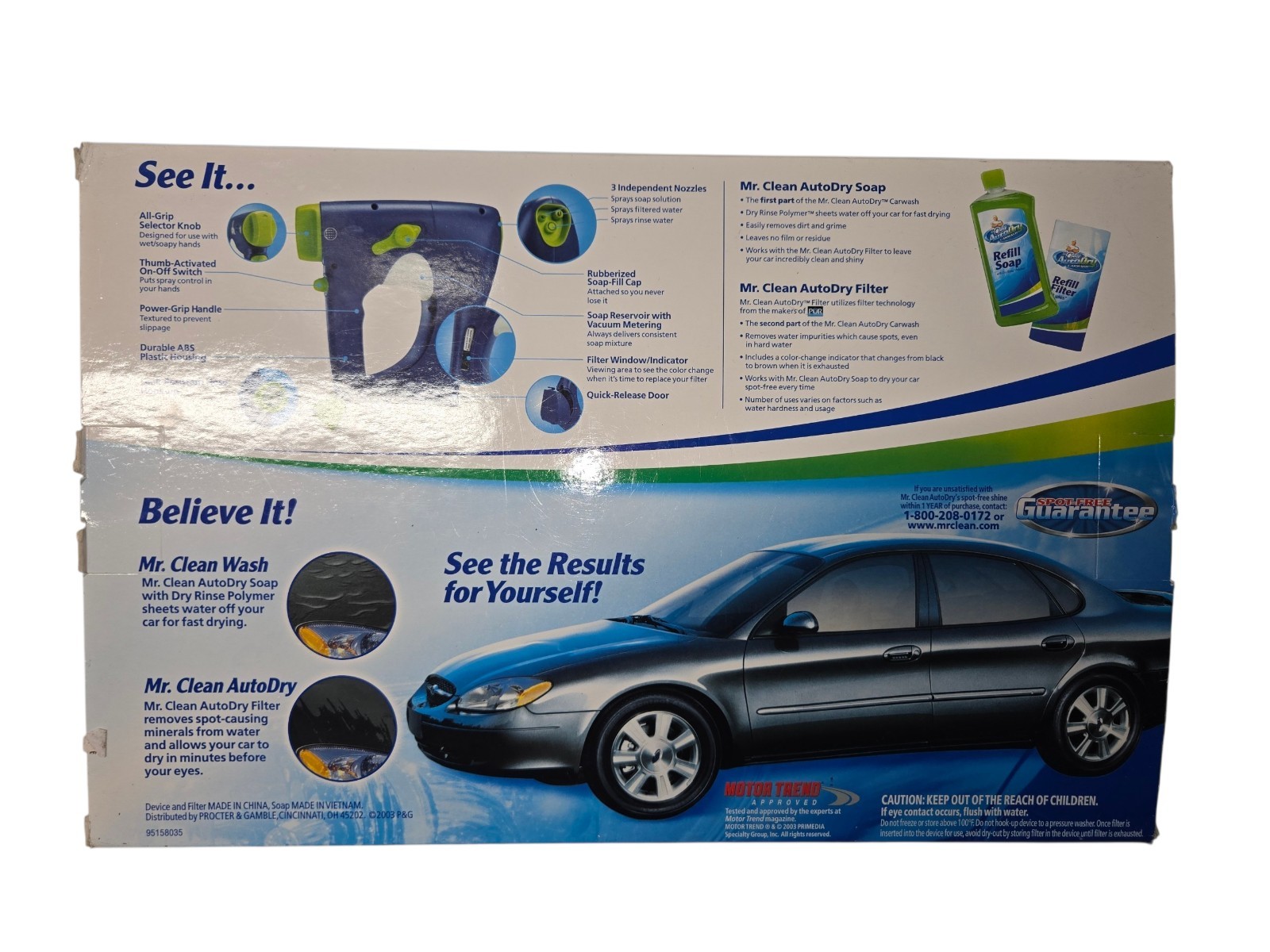 Mr. Clean AutoDry Car Wash System Starter Kit NEW