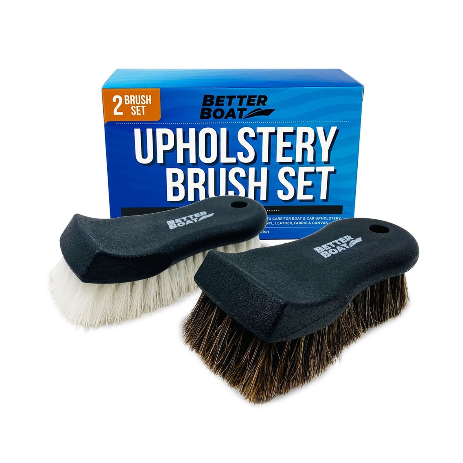 Upholstery Brush Set, Carpet and Car Cleaning Brushes, Horsehair Detailing Br…