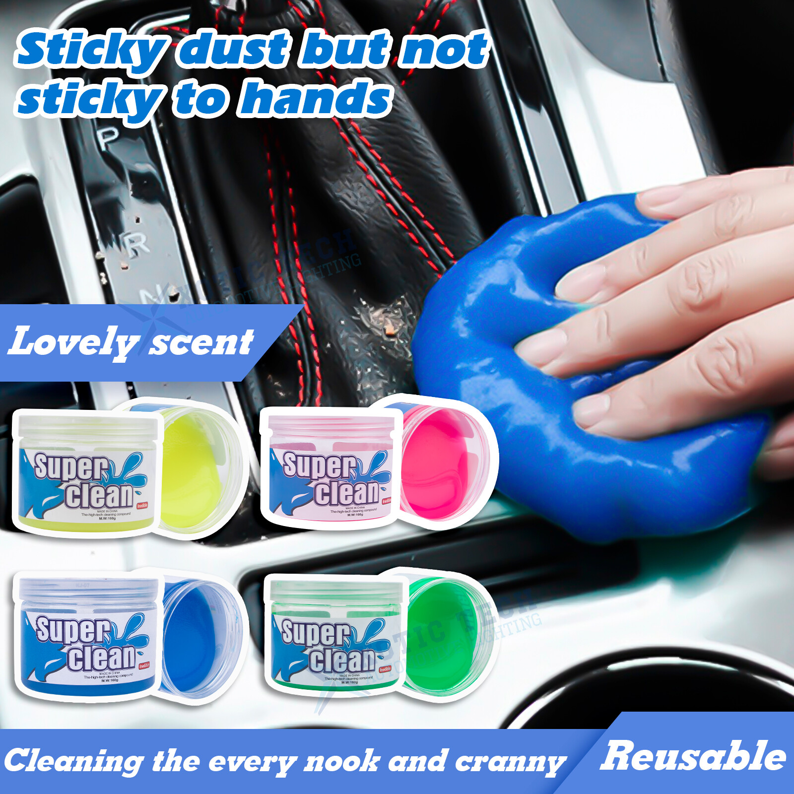 Car Cleaning Gel Automotive Dust Crevice Cleaner Slime Goop Home Detail Removal