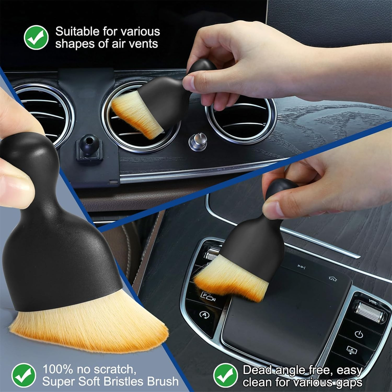 Ultimate Car Interior Cleaning Kit: Soft Dusting Gel, Detailing Brushes & Access