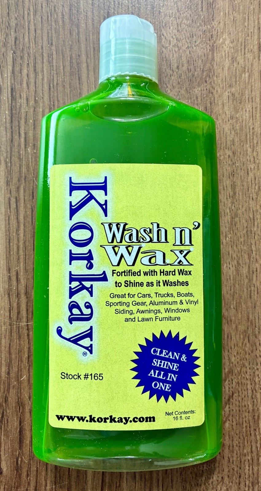 KORKAY WASH & WAX @16 FL OZ